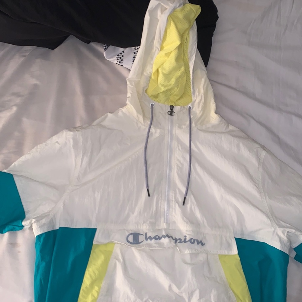 Windbreaker champion sleeveless hoodie